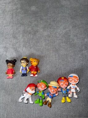 Blippi & Daniel Tiger Figurines Toy Lot